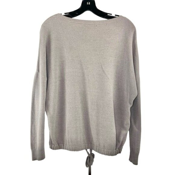 Barefoot Dreams Cozy Chic Ultra Lite Pullover Sweater in Taupe - Picture 6 of 7